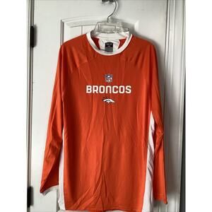 Mens Reebok NFL Equipment Denver Broncos Athletic Shirt Size Small Orange‎ NWT